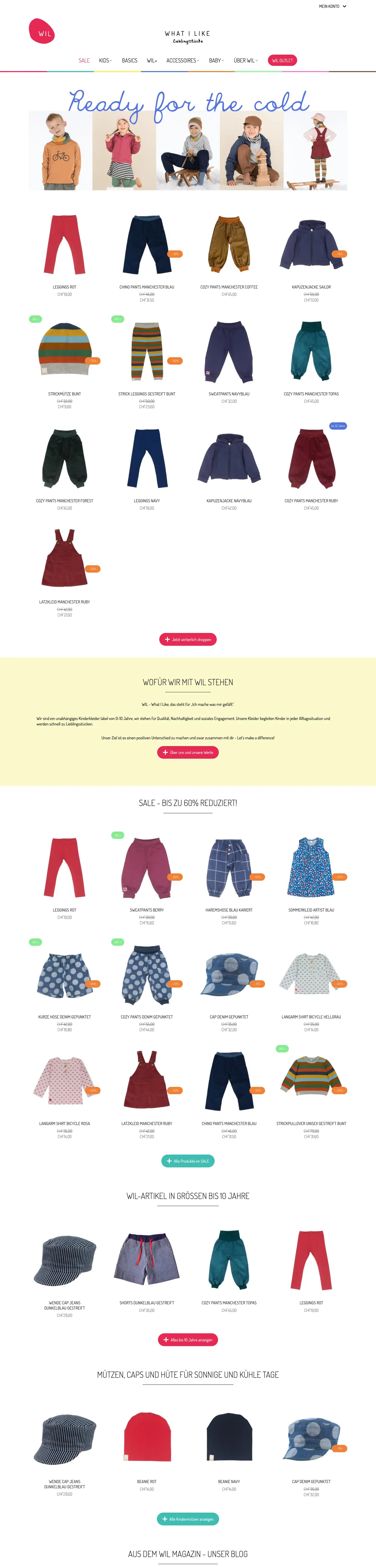 Full page of whatilike.ch at desktop width